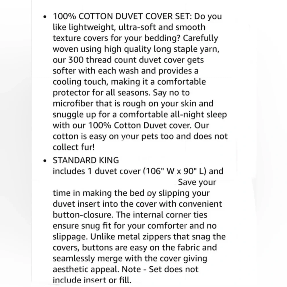 Threadmill White Cotton Duvet Cover King size